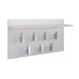 Wieszak do przedpokoju na ścianę z półką WIESZ-601-BIEL-MAT