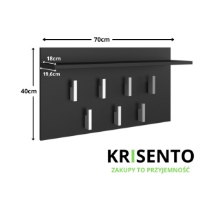 Wieszak na ubrania czarny WIESZ-601-CZERN