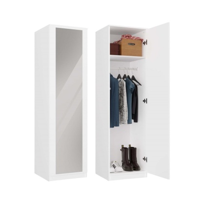 Biała szafa z lustrem SZAF-1001-L-BIEL-MAT