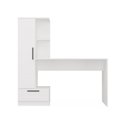 Biurko z regałem BIUR-728-BIEL-MAT