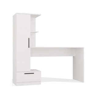 Biurko z regałem BIUR-728-BIEL-MAT