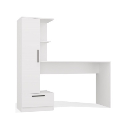 Biurko z regałem BIUR-728-BIEL-MAT