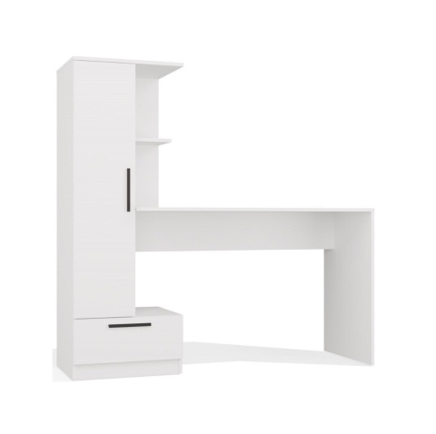 Biurko z regałem BIUR-728-BIEL-MAT