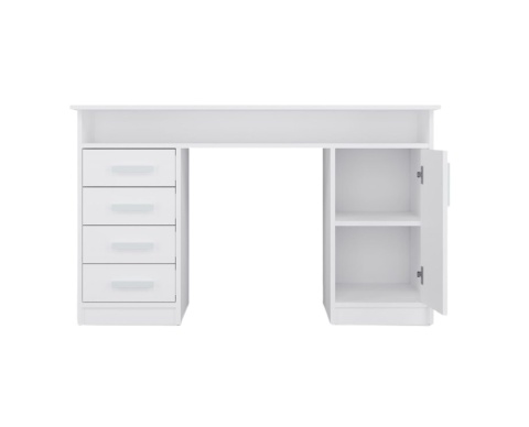 Biurko z szafką i szufladami 125cm BIUR-732-BIEL-MAT