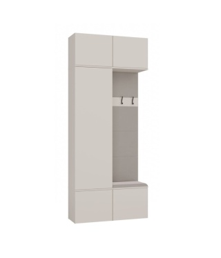 Garderoba do przedpokoju z szafą i siedziskiem GAR-108-1W-1S-KASZ