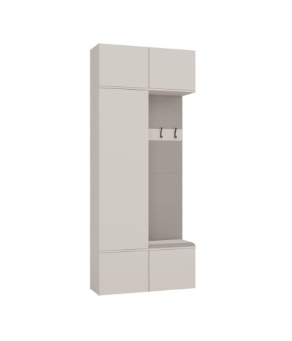 Garderoba do przedpokoju z szafą i siedziskiem GAR-108-1W-1S-KASZ