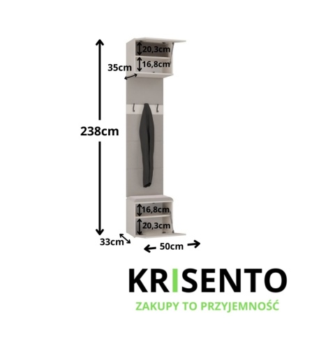 Garderobianka z siedziskiem GAR-108-1W-KASZ