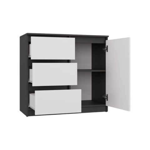 Komoda 80cm KOM-910-ANT-BIEL-MAT
