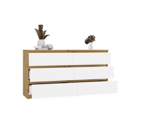 Komoda biala drewno 140cm KOM-906-ART-BIEL-MAT