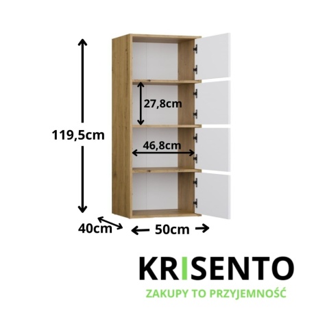 Komoda czterodrzwiowa KOM-935-ART-BIEL-MAT