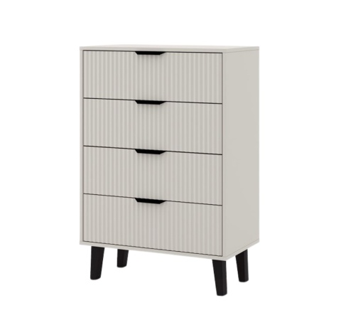 Komoda ryflowana z szufladami KOM-927-KASZ-LAM