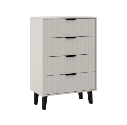 Komoda ryflowana z szufladami KOM-927-KASZ-LAM