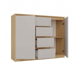 Komoda z półkami i szufladami 120cm KOM-913-ART-KASZ