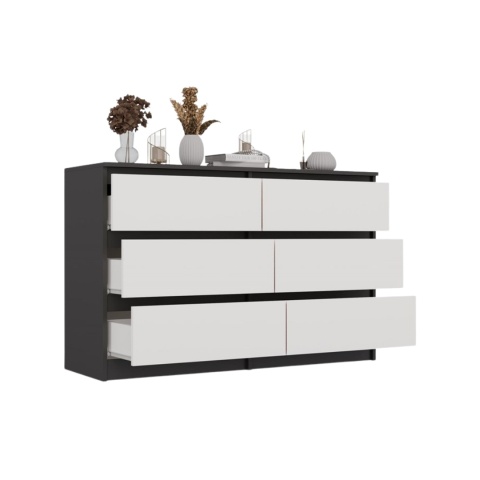 Komoda z szufladami do sypialni KOM-904-ANT-BIEL-MAT