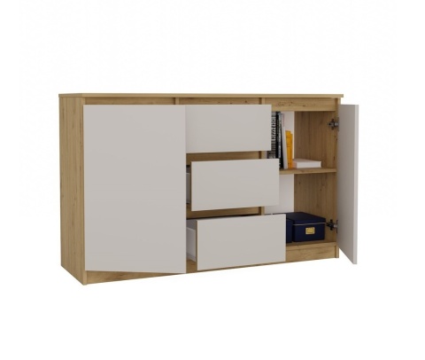 Komoda z szufladami i półkami KOM-912-ART-KASZ