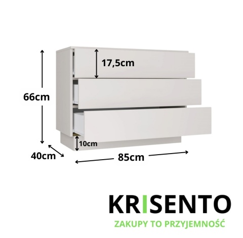Komoda z trzema szufladami KOM-941-KASZ