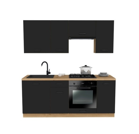 Meble kuchenne zestaw KUCH-1801-2-CZERN-EVOKE-200