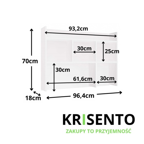 Nadstawka do biurka 100cm BIUR-730-BIEL-MAT