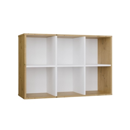 Niski regał z półkami RE-1408-MINI-ART-BIEL-MAT