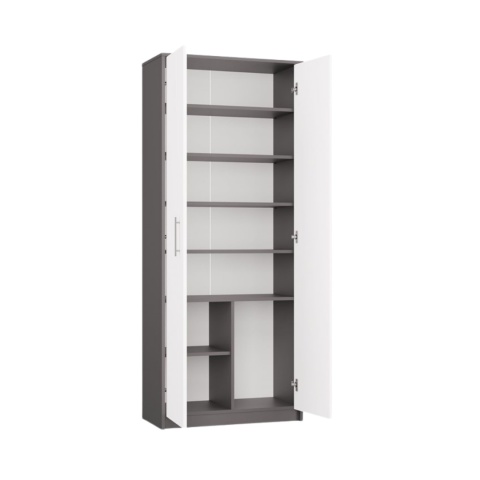 Regał biurowy zamykany RE-1427-ANT-BIEL-MAT