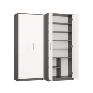 Regał biurowy zamykany RE-1427-ANT-BIEL-MAT