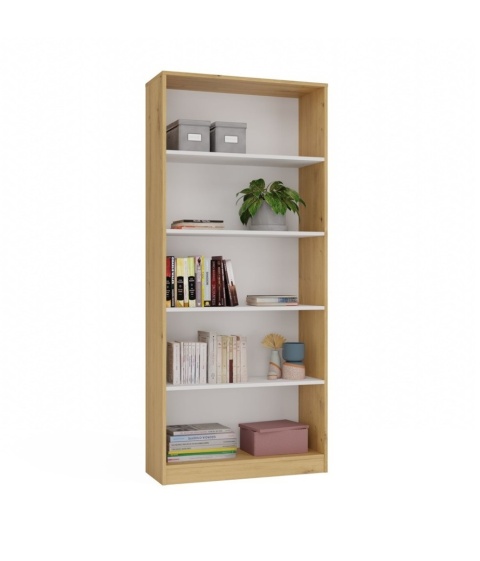 Regał na książki 80 cm RE-1404-ART-BIEL-MAT