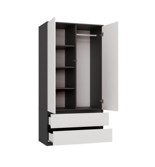 Szafa młodzieżowa SZAF-1008-ANT-BIEL-MAT