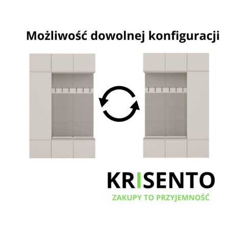 Szafa z garderobą GAR-108-2W-1S-KASZ