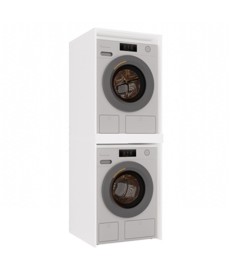 Szafka na pralkę i suszarkę LAZ-1326-BIEL-MAT