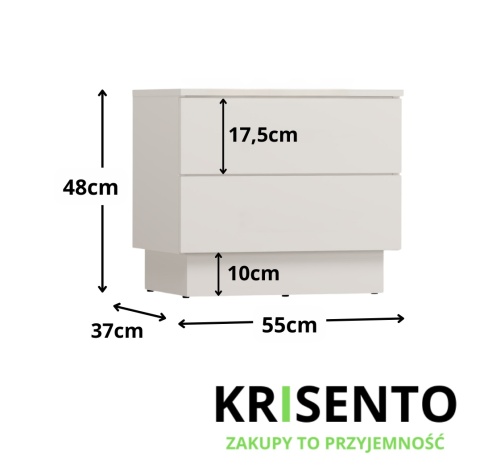 Szafka nocna beż SN-317-KASZ