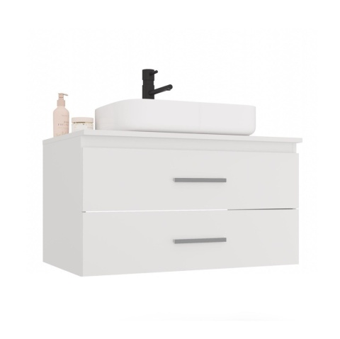 Szafka pod umywalkę nablatową 80 LAZ-1327-BIEL-MAT-80