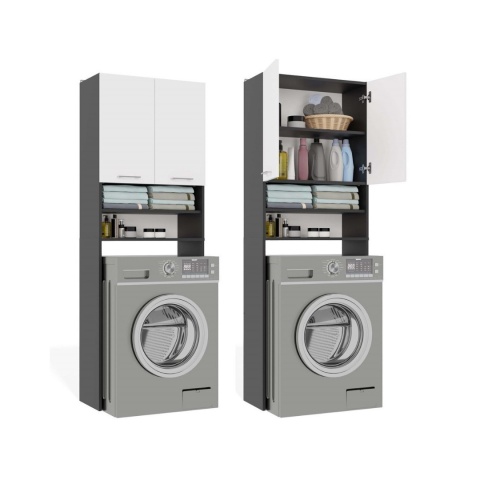 Szafka stojąca nad pralkę LAZ-1302-ANT-BIEL-MAT