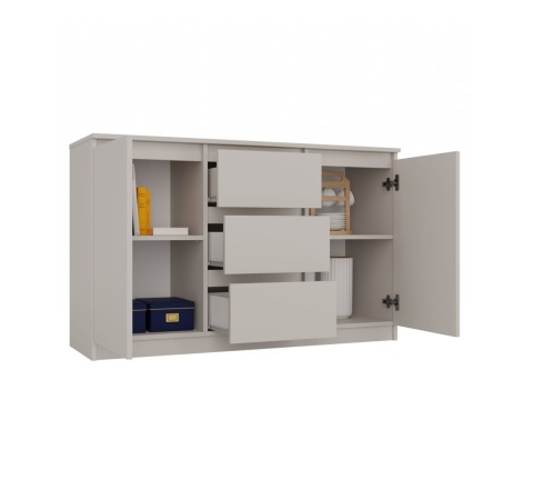 Szafka z szufladami i półkami 120cm KOM-912-KASZ