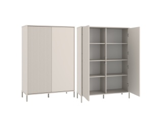 Wysoka komoda do sypialni KOM-937-KASZ-LAM-GŁ