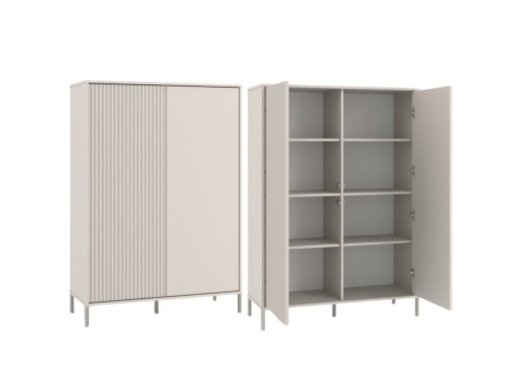 Wysoka komoda do sypialni KOM-937-KASZ-LAM-GŁ