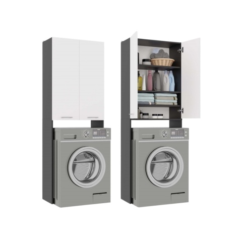 Zabudowa nad pralkę LAZ-1303-ANT-BIEL-MAT