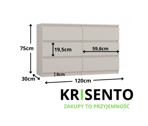 Beżowa komoda KOM-904-KASZ