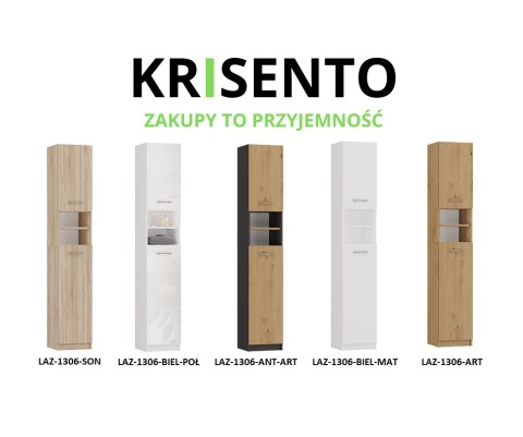 Biały słupek do łazienki LAZ-1306-BIEL-MAT