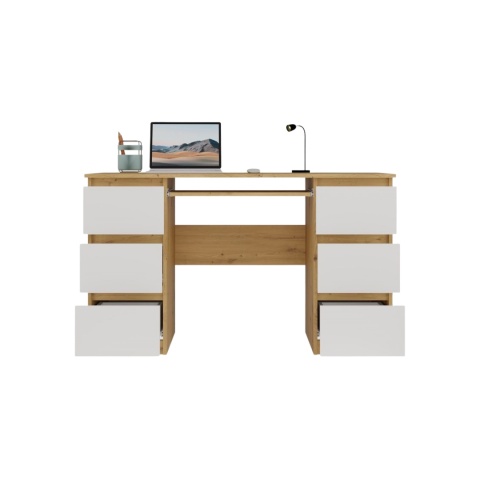 Biurko 130 cm BIUR-705-ART-BIEL-MAT