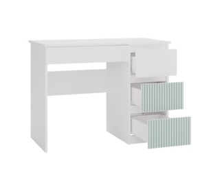 Biurko dla dziecka z szufladami BIUR-706-BIEL-MIET-P