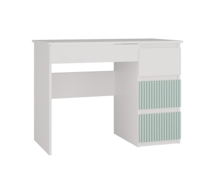 Biurko dla dziecka z szufladami BIUR-706-BIEL-MIET-P