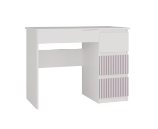 Biurko do pokoju dziewczynki BIUR-706-BIEL-ROZ-P