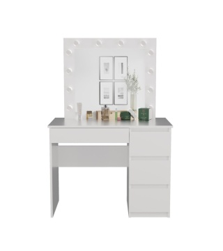 Biurko toaletka z lustrem TOA-1602-BIEL-MAT-P