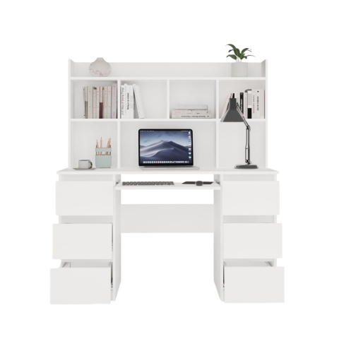 Biurko z nadstawką BIUR-705-NADST-BIEL-MAT