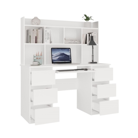 Biurko z nadstawką BIUR-705-NADST-BIEL-MAT