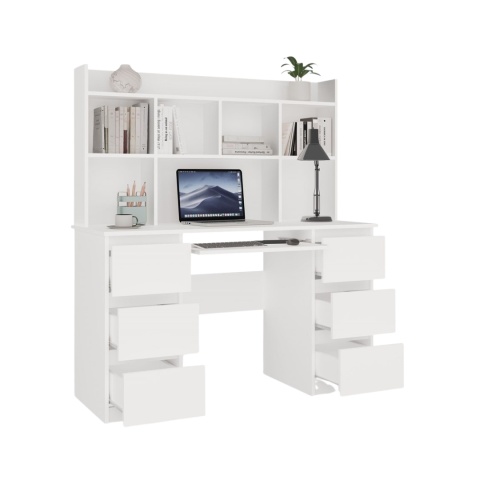 Biurko z nadstawką BIUR-705-NADST-BIEL-MAT