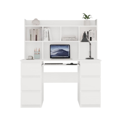 Biurko z nadstawką BIUR-705-NADST-BIEL-MAT