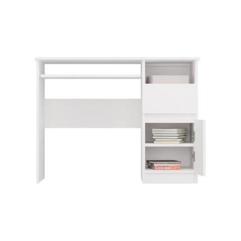 Biurko z szafką i szufladą BIUR-727-BIEL-MAT-P