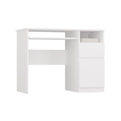 Biurko z szafką i szufladą BIUR-727-BIEL-MAT-P