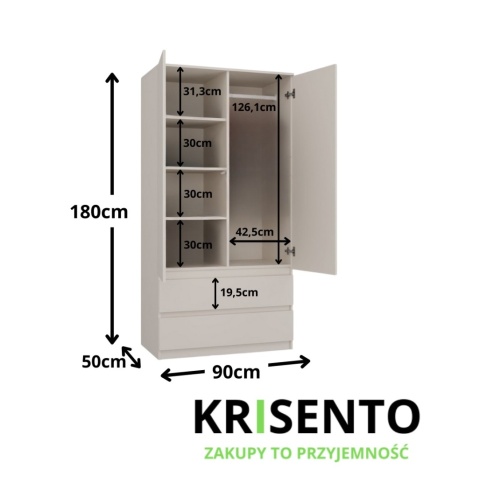 Kaszmirowa szafa SZAF-1009-KASZ